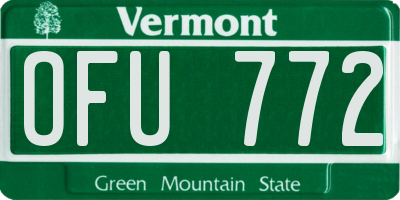 VT license plate OFU772