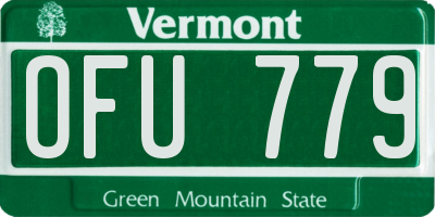 VT license plate OFU779