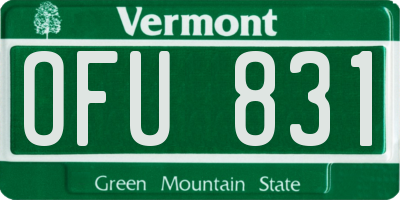 VT license plate OFU831