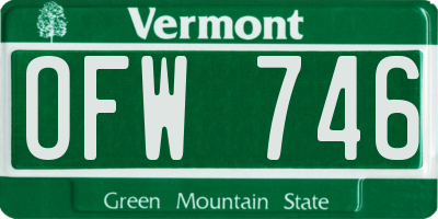 VT license plate OFW746