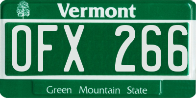 VT license plate OFX266