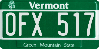 VT license plate OFX517