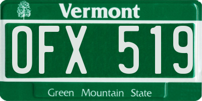VT license plate OFX519