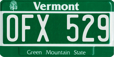 VT license plate OFX529