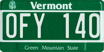 VT license plate OFY140