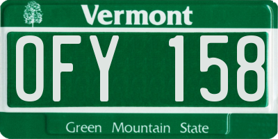 VT license plate OFY158