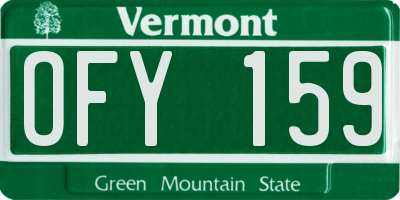 VT license plate OFY159