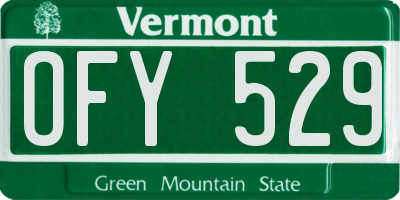 VT license plate OFY529