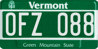 VT license plate OFZ088
