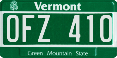 VT license plate OFZ410