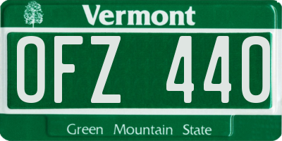 VT license plate OFZ440