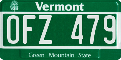 VT license plate OFZ479