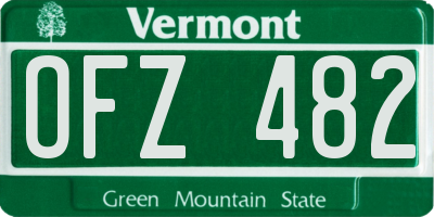 VT license plate OFZ482