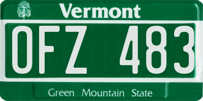 VT license plate OFZ483