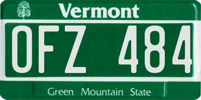 VT license plate OFZ484