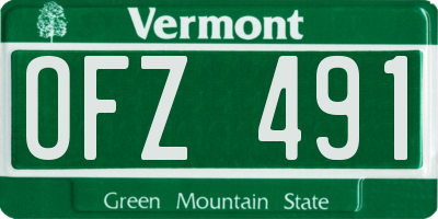 VT license plate OFZ491