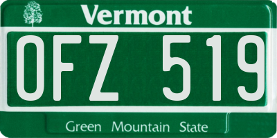 VT license plate OFZ519