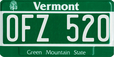 VT license plate OFZ520