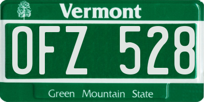 VT license plate OFZ528