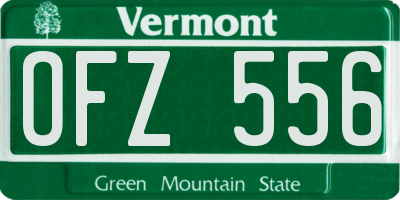 VT license plate OFZ556