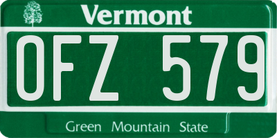 VT license plate OFZ579