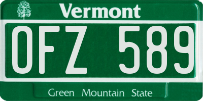 VT license plate OFZ589