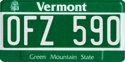 VT license plate OFZ590