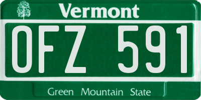 VT license plate OFZ591