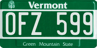 VT license plate OFZ599