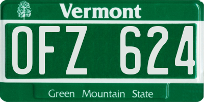 VT license plate OFZ624