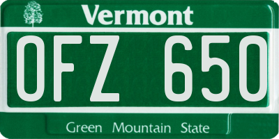 VT license plate OFZ650