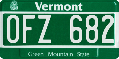 VT license plate OFZ682