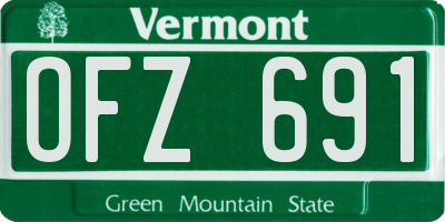VT license plate OFZ691