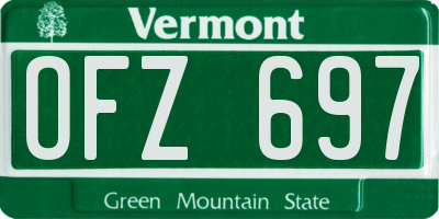VT license plate OFZ697