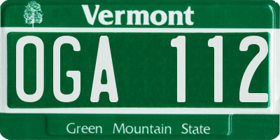VT license plate OGA112