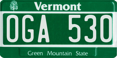 VT license plate OGA530