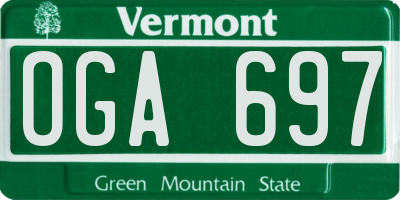 VT license plate OGA697