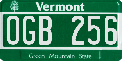 VT license plate OGB256