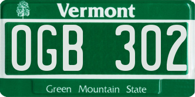 VT license plate OGB302