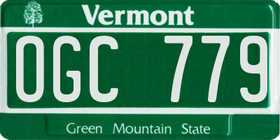 VT license plate OGC779