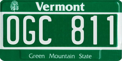 VT license plate OGC811