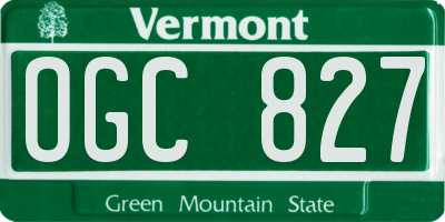 VT license plate OGC827