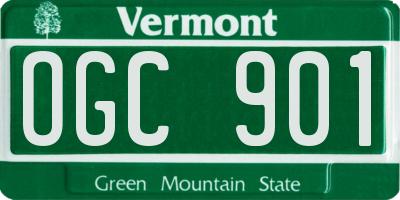 VT license plate OGC901
