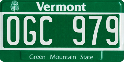 VT license plate OGC979