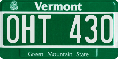 VT license plate OHT430