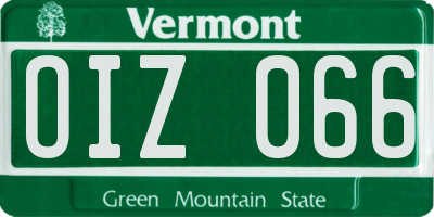 VT license plate OIZ066
