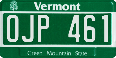 VT license plate OJP461