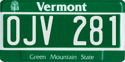 VT license plate OJV281