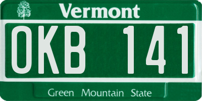 VT license plate OKB141