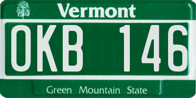 VT license plate OKB146